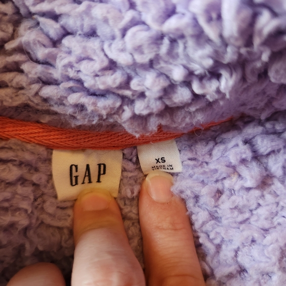 Gap Colorblock Sherpa Teddy 1/4 Zip Pullover Henley Sweater - Picture 5 of 10